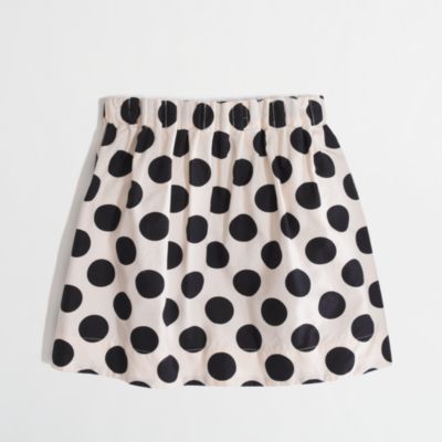 Factory girls' polka-dot pleated skirt : Skirts | J.Crew Factory