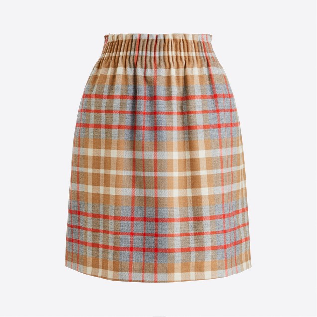 Wool sidewalk skirt in plaid