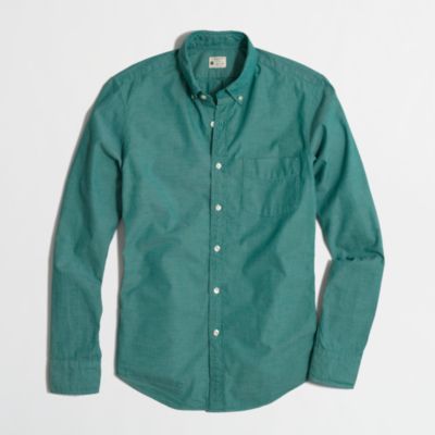 Factory slim sunwashed oxford shirt