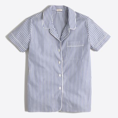 Striped short-sleeve pajama shirt : FactoryWomen Pajamas | Factory