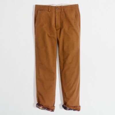 flannel lined chino