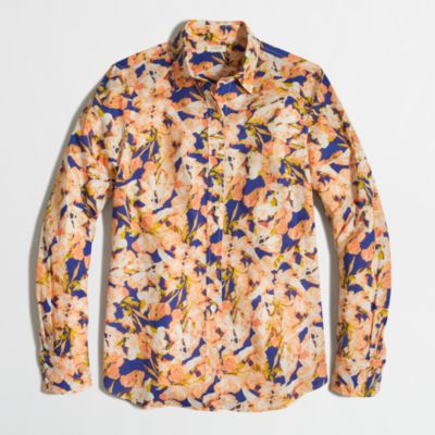 Factory classic button-down shirt in printed cotton : Washed | J.Crew ...