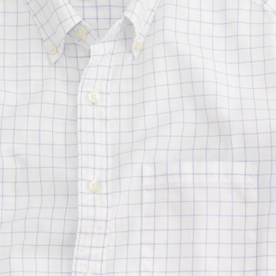 Factory washed shirt in thin open tattersall