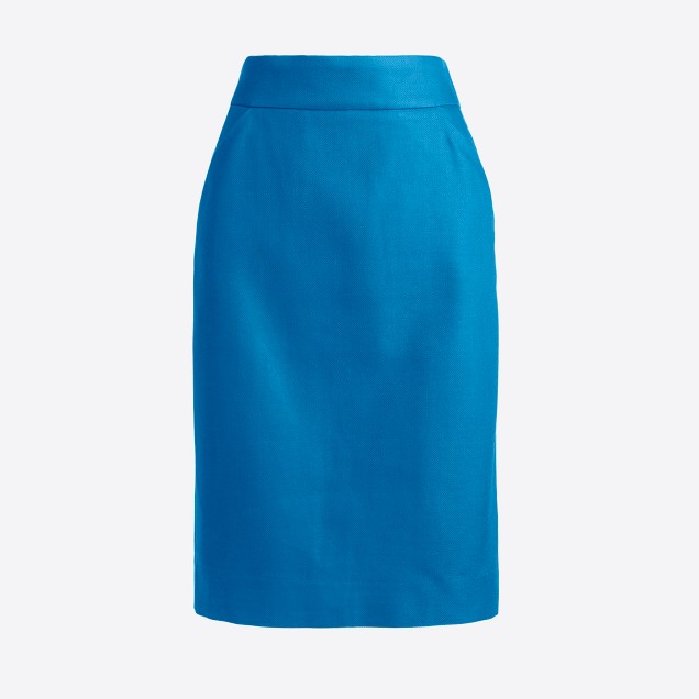 Pencil skirt in double-serge cotton