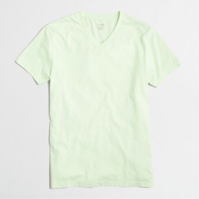 Factory slim washed V-neck tee