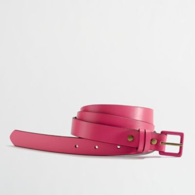 Factory colored buckle leather belt : | Factory