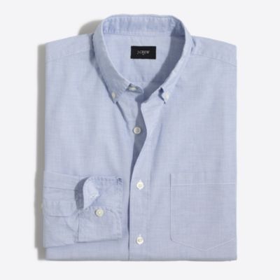 Factory washed shirt in end-on-end