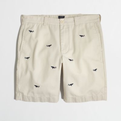 Factory 9" embroidered Gramercy short