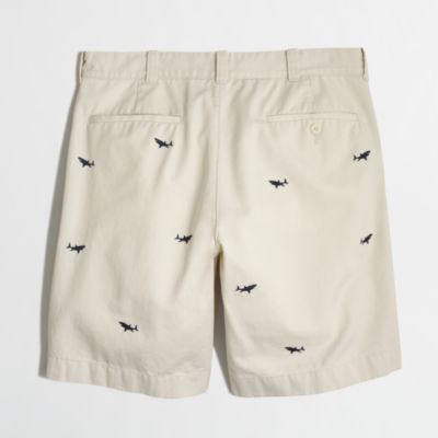 Factory 9" embroidered Gramercy short