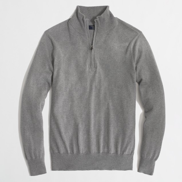 Factory cotton-cashmere half-zip sweater : | Factory