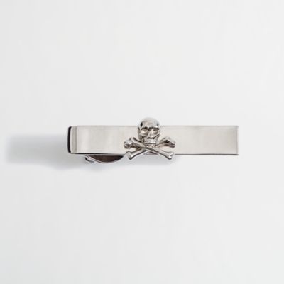 Factory skull and crossbones tie clip