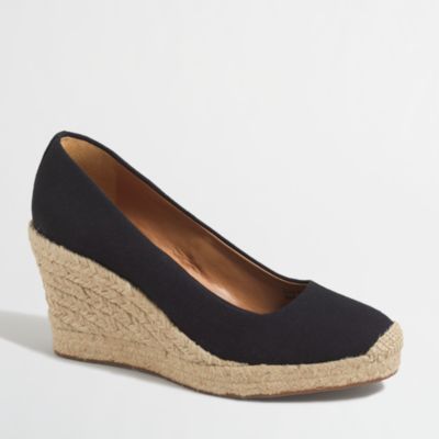 j crew factory canvas espadrille wedges