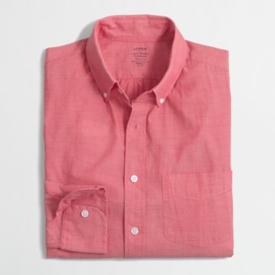 Factory slim lightweight chambray shirt