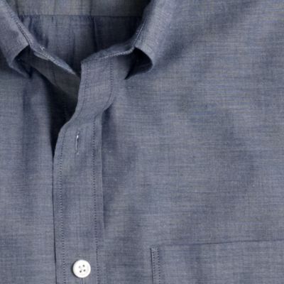 Factory slim lightweight chambray shirt