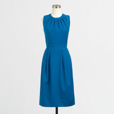 pleated wool dress