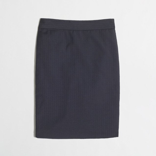 Pencil skirt in pinstripe wool : FactoryWomen Suiting Separates | Factory