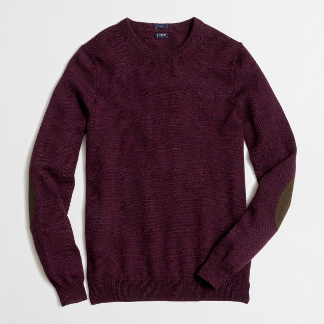 Slim merino elbow-patch sweater : FactoryMen Sweaters | Factory