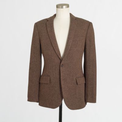 Factory Thompson suit jacket with double vent in tweed