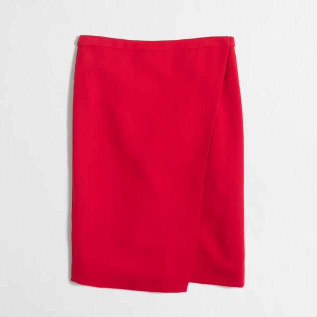 Wrap pencil skirt in crepe : FactoryWomen pencil | Factory