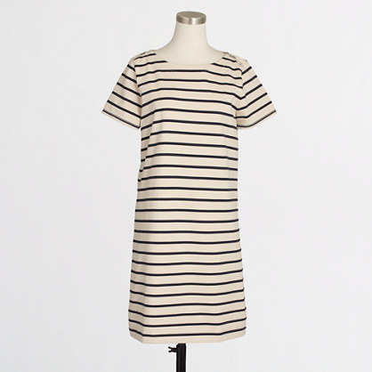 Factory striped knit tee dress