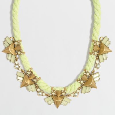 Factory embellished rope necklace