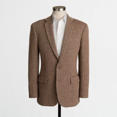 Factory Thompson suit jacket in bird's-eye wool