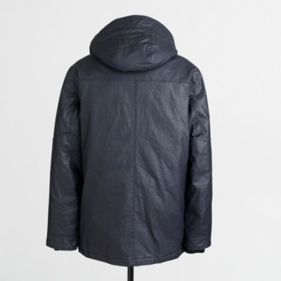 Factory waxed canvas parka with hood