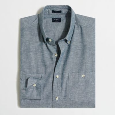 Factory slim chambray shirt