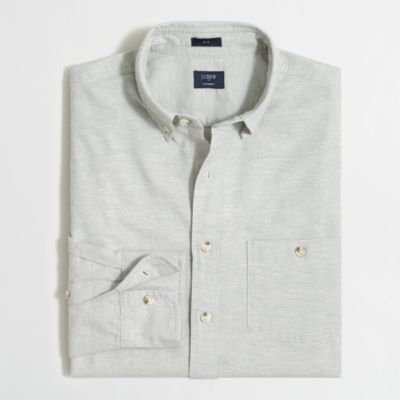 Factory slim chambray shirt