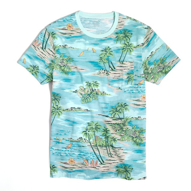 Slim Hawaiian vista T-shirt : | Factory