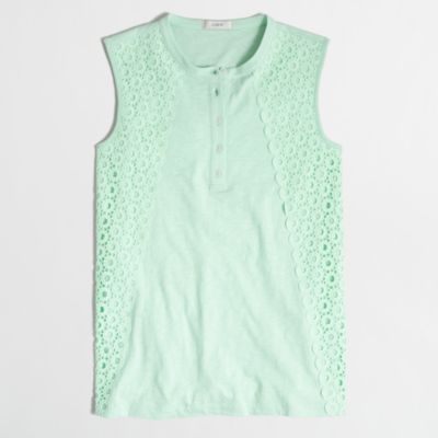 Factory eyelet henley tank