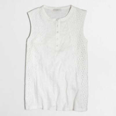 Factory eyelet henley tank