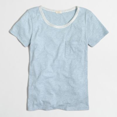 Factory Lurex&reg; trim pocket T-shirt