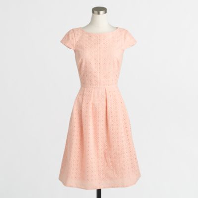 Factory short-sleeve eyelet dress