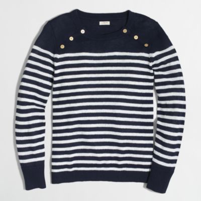 Factory sailor-striped pullover sweater