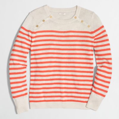 Factory sailor-striped pullover sweater