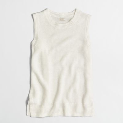 Factory linen sweater-tank top