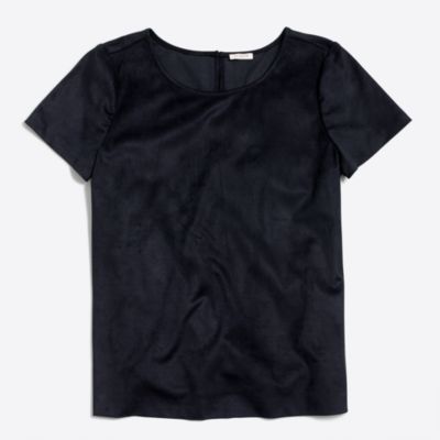 faux suede t shirt