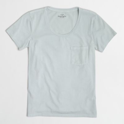 Factory sunwashed garment-dyed pocket T-shirt