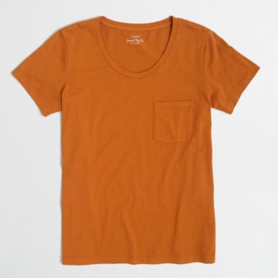 Factory sunwashed garment-dyed pocket T-shirt