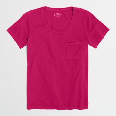 Factory sunwashed garment-dyed pocket T-shirt