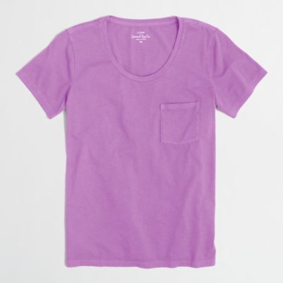 Factory sunwashed garment-dyed pocket T-shirt