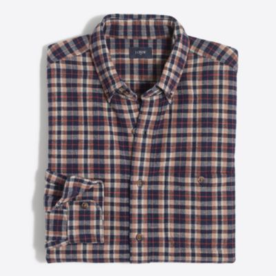 mens plaid shirt with elbow patches