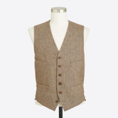 Suit vest in bird's eye tweed wool : FactoryMen Suits ...