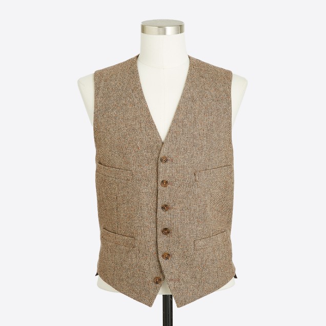 Suit vest in bird's eye tweed wool : FactoryMen Suits | Factory