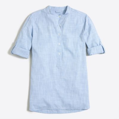 Crosshatch tunic shirt : FactoryWomen Button-Ups | Factory