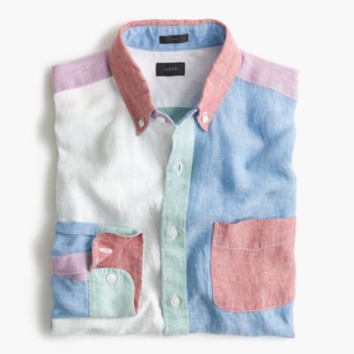 Slim linen cocktail shirt : | J.Crew