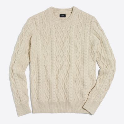 Fisherman cable crewneck sweater : FactoryMen Cotton | Factory