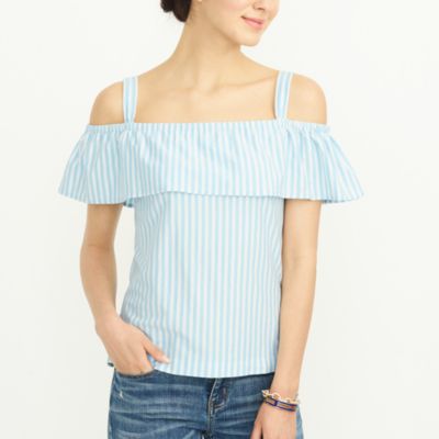 Striped offtheshoulder tank top FactoryWomen Sleeveless Factory
