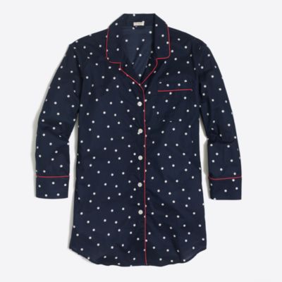 Polka dotted pajama sleep shirt
